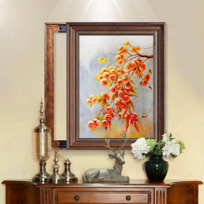 2U8电表箱遮装饰画推拉电箱挡LMB画电闸箱配装饰盒挂画欧K式复古