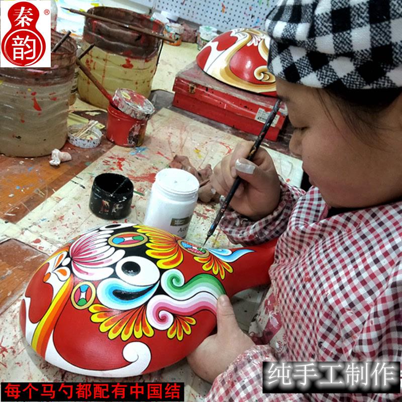 纯手工商务礼品手绘马勺脸谱京剧脸谱挂饰火锅店幼儿园墙面装饰