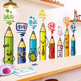儿童房间书桌卧室布置墙面墙壁，装饰品墙贴纸，自粘墙纸腰线贴画卡通