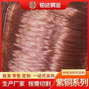 t裸2紫铜丝紫货铜线家现供应轴装光亮紫铜扁厂YYZ线C1100铜丝