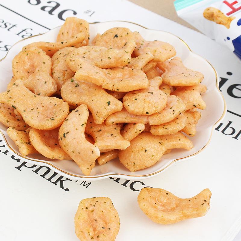 上好佳日式鱼果50g薯片海苔味膨化办公室解馋小零食休闲 食品小吃