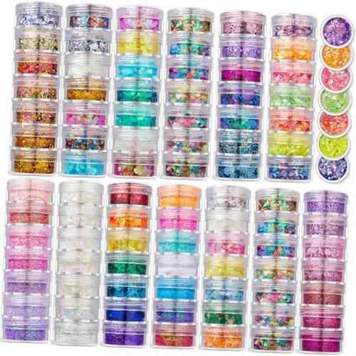 7Colors/Set Shinning Glitter Sequ Gel For Party Christmas DI