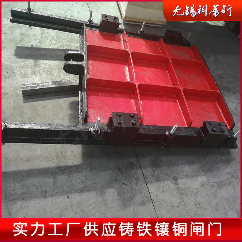 铸铁镶铜方闸门启闭机闸门双向止水方形闸门平板闸门