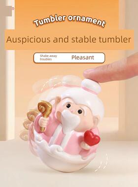 吉祥稳定杯子小饰品，国家潮流，老Q版手工桌面饰品，可爱的仙女