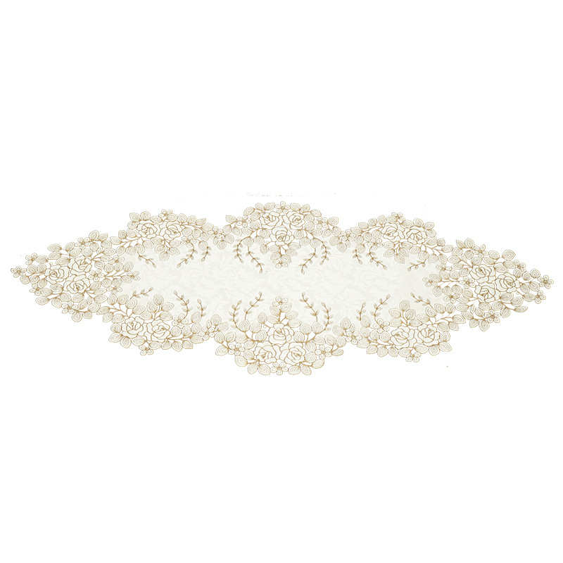 厂家批发 布艺绣花桌布茶几巾桌旗桌垫镂空盖巾餐垫手工流苏