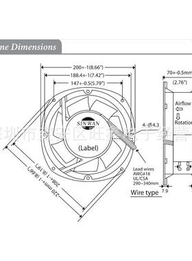 M200RCSQA2N22-1金WB信湾AC2050/60HZ铝合扇叶V耐摔工业风扇