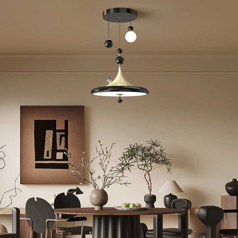 新中式餐桌圆球现代简约中古风轻奢高级感民宿茶桌护眼餐厅吊灯具,家装灯饰光源,智能吸顶灯,淘宝优惠券,粉丝福利购,淘宝优惠卷