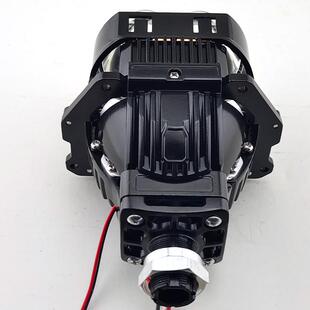 厂家方形3寸透镜双直射LED透镜超短双风扇双光一体透镜高低灯