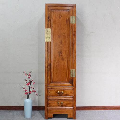 正品整现代中式实木香樟古典单门木衣柜小户型卧室体衣橱收柜纳储