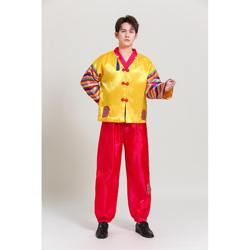 高档士朝男鲜出服族舞蹈礼服宫廷韩服中学小大生运动会表演服男父