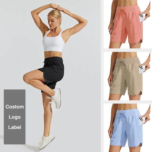 Women's sports running shorts, exercise hiking high