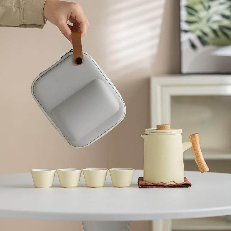 宁暄陶瓷便携式快客杯露营功夫茶壶茶杯旅行茶具套装户外喝茶装备,餐饮具,旅行茶具,淘宝优惠券,粉丝福利购,淘宝优惠卷