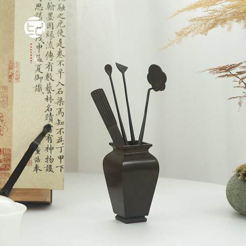 香道用品工具打香篆黄铜六件套打拓空薰入门套装灰押香铲香勺香瓶