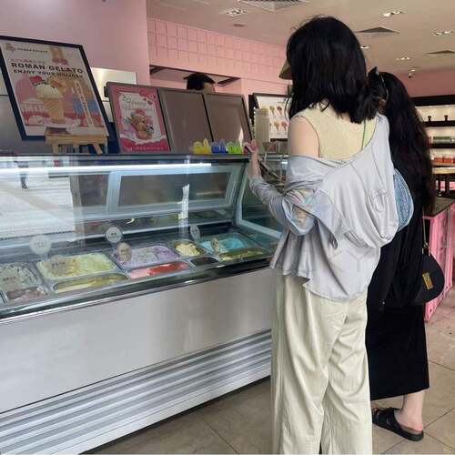 商用冷冻雪糕柜冰柜冰激淋柜卧式硬质冰激凌展示柜冰淇淋展示柜