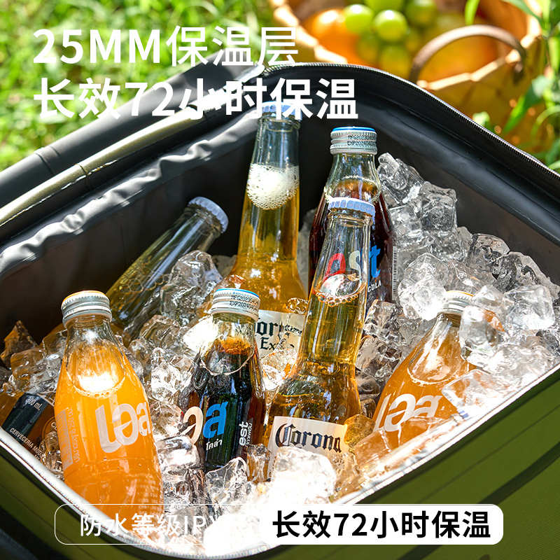 商用冰桶25L大号露营保鲜冷藏箱外卖送餐保温包 户外露营保鲜冷藏
