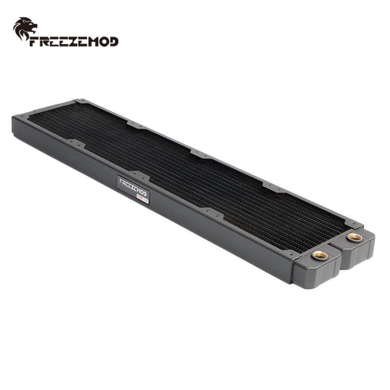 FREEZEMOD电脑水冷铜散热排14扁管TSRP-TW480紫铜翅片12CM风扇位