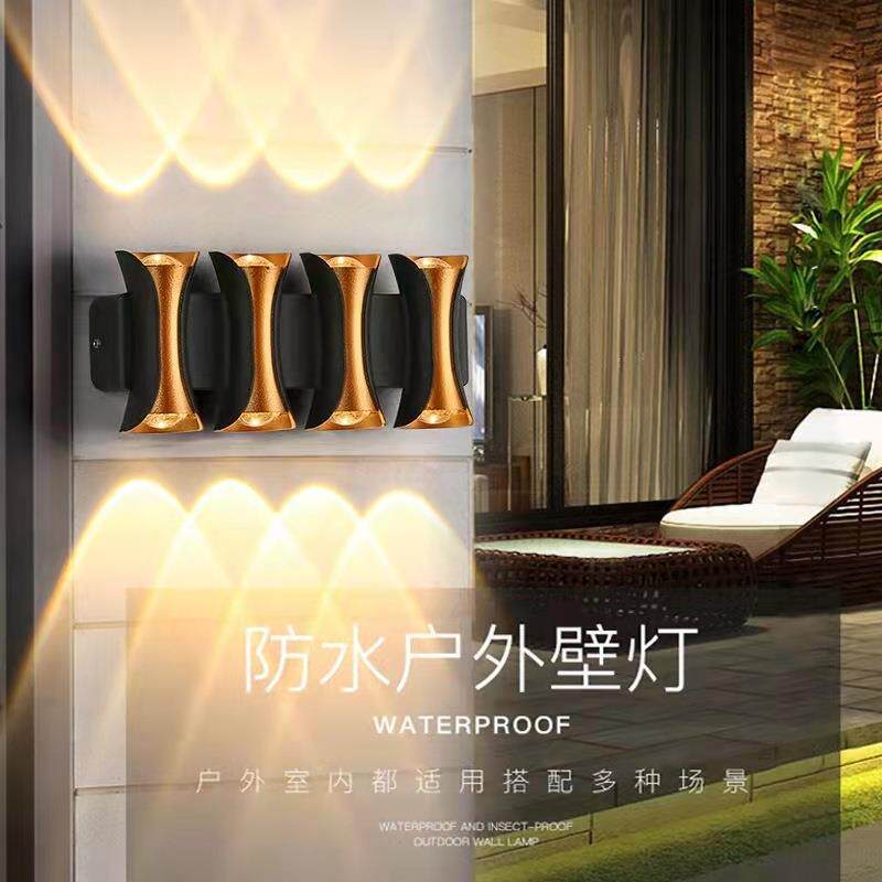 户外壁灯防水上下双向发光创意铝材室外庭院装饰阳台防潮过道壁灯