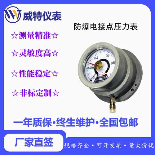 YX-160-B电接点压力表/防爆电接点压力表/1.6级螺纹连接