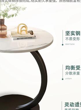 小茶几厅新款发简约现代创意沙边几F5M75HS6客红圆网桌子床头柜置