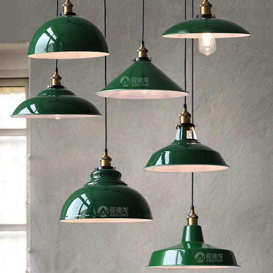 loft复古工业风锅盖军绿色吊灯创意吧台饭店咖啡厅烧烤店酒吧灯,家装灯饰光源,智能吊灯,淘宝优惠券,粉丝福利购,淘宝优惠卷