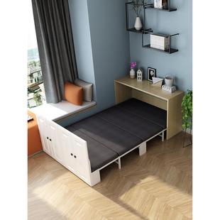 办公床室折叠单人能午休床形多功双706人隐床小户型家用隐藏床午