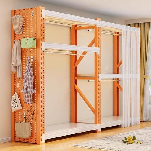 开物放式衣ABE架卧室收纳柜简易组装落地帽置架衣子架出租房货架