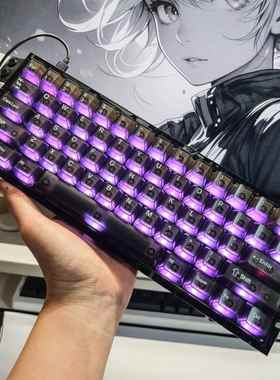 wooting60黑雾透侧刻透明键帽磁轴OEM机械键盘客制化满改ez63/RS6