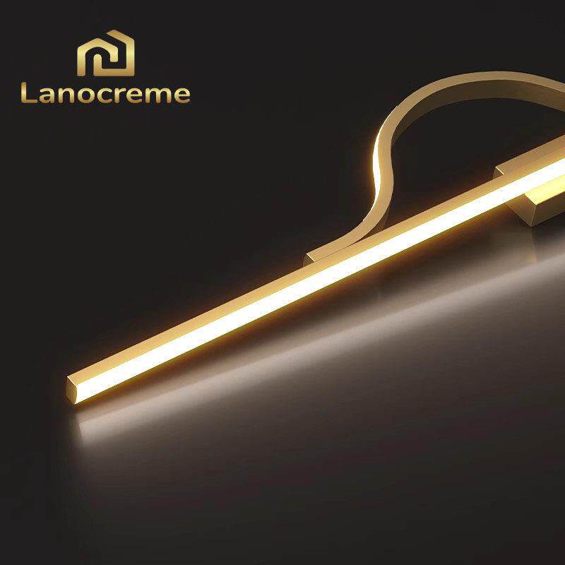 Lanocreme轻奢全铜极简长条灯客厅背景墙格栅灯现代卧室床头壁灯