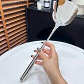 一体加厚长柄炒菜平铲鱼铲菜铲 10不锈钢锅铲子家用中式 德式