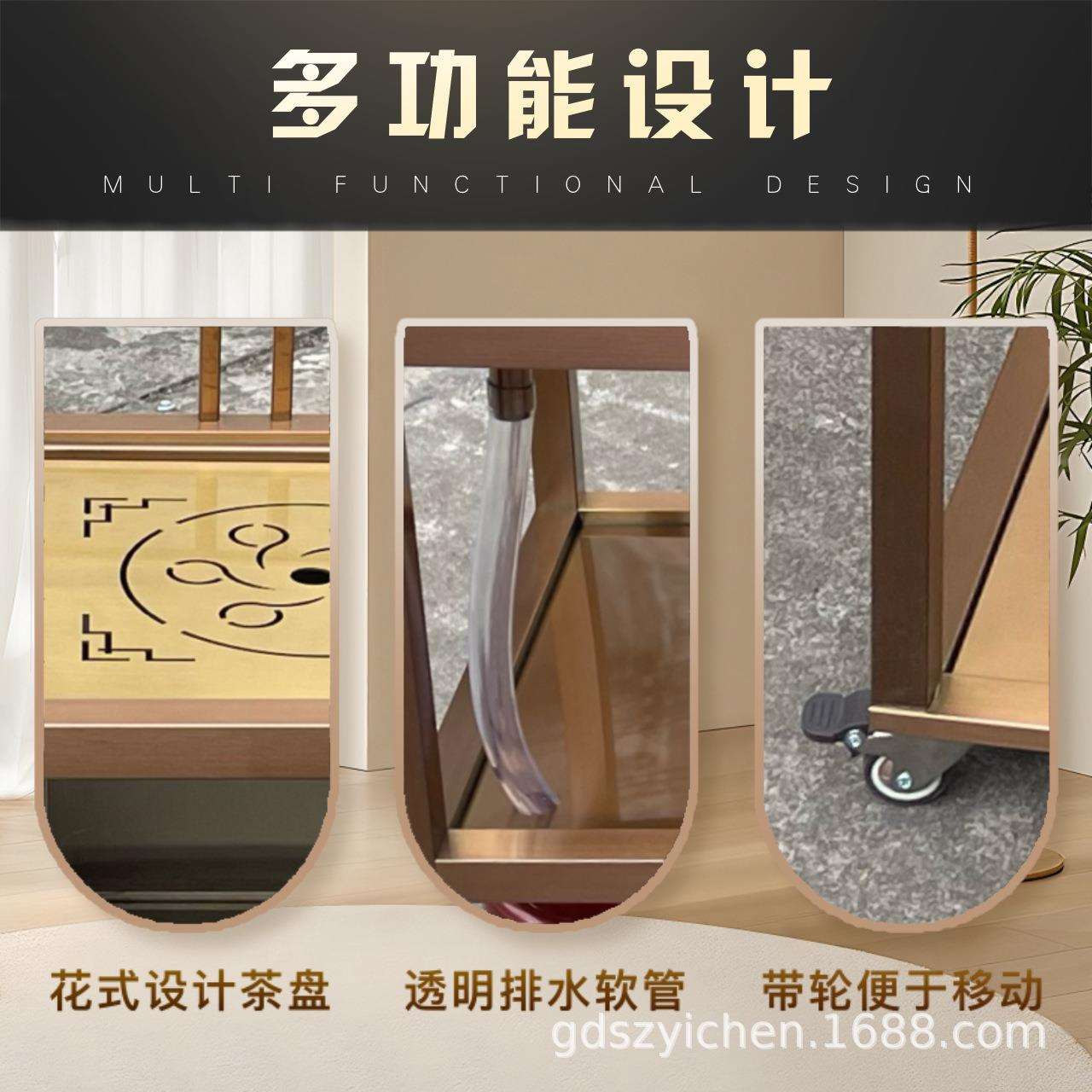 茶水车不锈钢酒店排挡家用泡茶车餐饮茶水车手推车多功能服务车