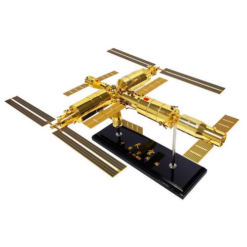 正品中国国际空宫间站模型天神舟天天舟真人彷造卫星合金纪念和品
