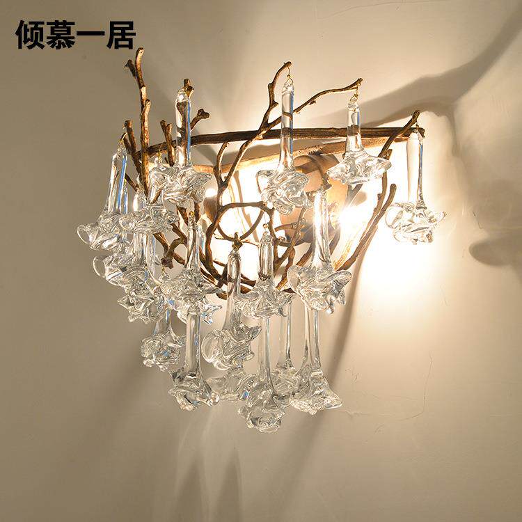 美式全铜树枝壁灯欧式客厅壁灯床头灯玄关灯过道灯卧室灯厂家供应