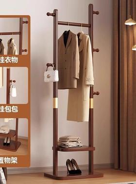 实木衣架挂厅衣架落地LVA卧入户室架衣帽架客家衣用玄关衣服架