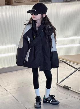 英国NEXT KISS女童冲锋衣三合一秋冬季2025新款儿童外套户外风衣