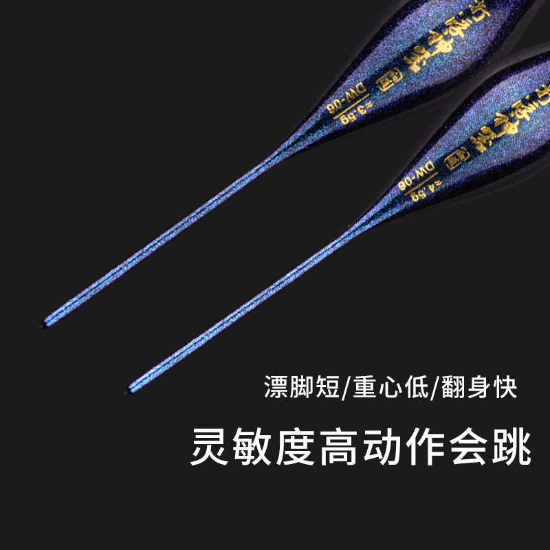血道DW-06浅水大物浮漂溜边打浮神器纳米超短身短脚短尾加粗鱼漂