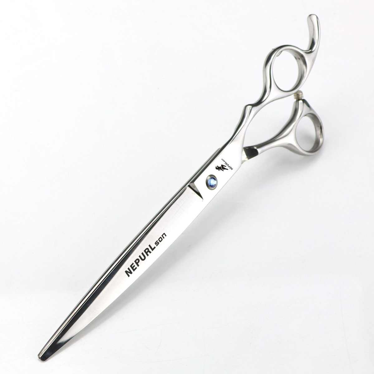 8.0寸奈普森亮光 银色 3把装 宠物美容剪刀 直剪 套装 送排梳 2H
