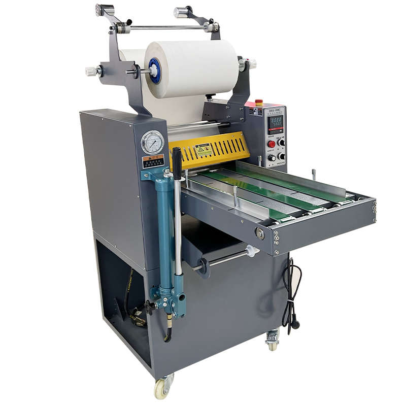 TONGRO液压重型覆膜机全自动390C热覆冷裱不干胶A3过膜 搭边 分切