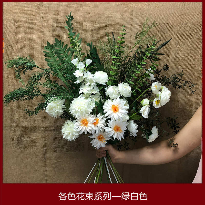 材人造花花花摆件打底厂家仿真婚庆 批发餐桌花塑料假家居装饰