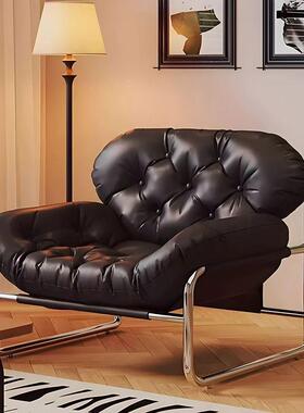 单人沙发椅北客风厅阳18475台懒纯人沙发中古风色休闲椅午休欧铁