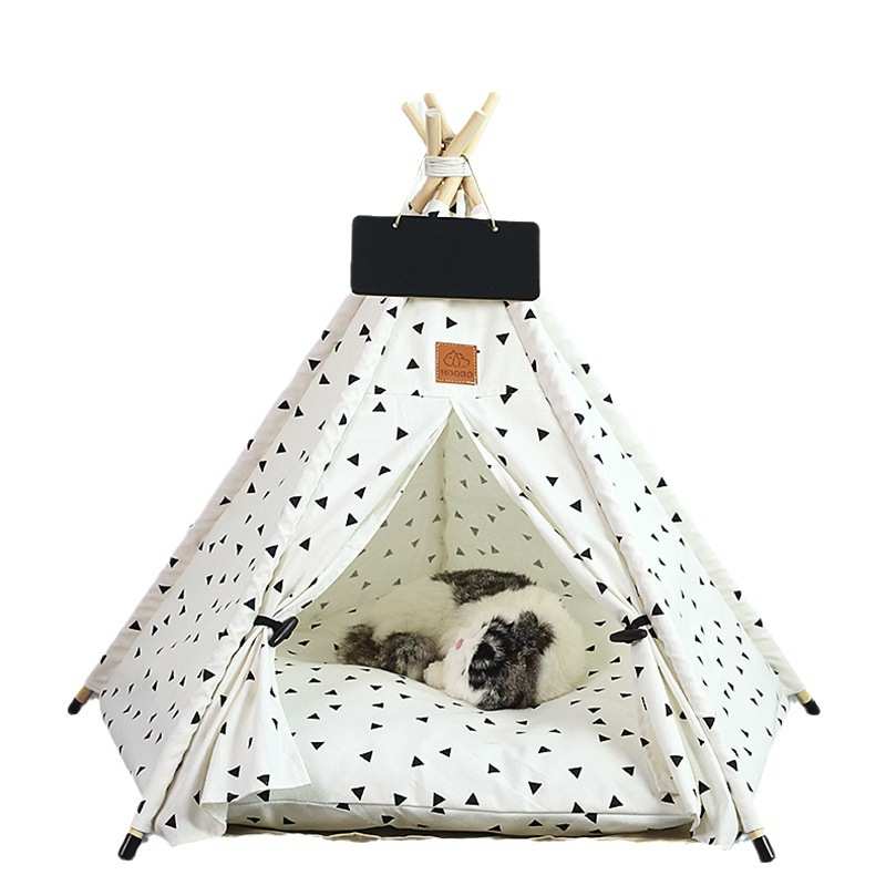 新款宠物帐篷狗窝猫别墅四季通用可拆洗猫房子中小型犬狗窝可折叠