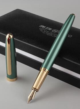 英雄H2002金笔10K金笔尖商务办公签字墨水笔金属笔杆两用送礼