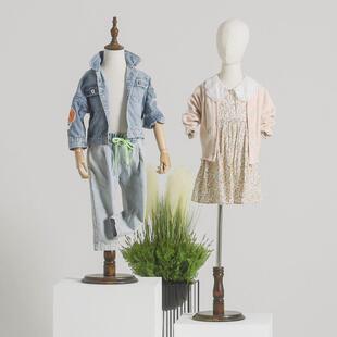 儿童包布模特道具添工衣模半身橱窗展示高档拍摄服装 展示架 店童装