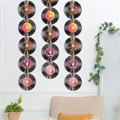 16pcs Bar Cafe Vinyl Record Wall Decoration Vinyl Records
