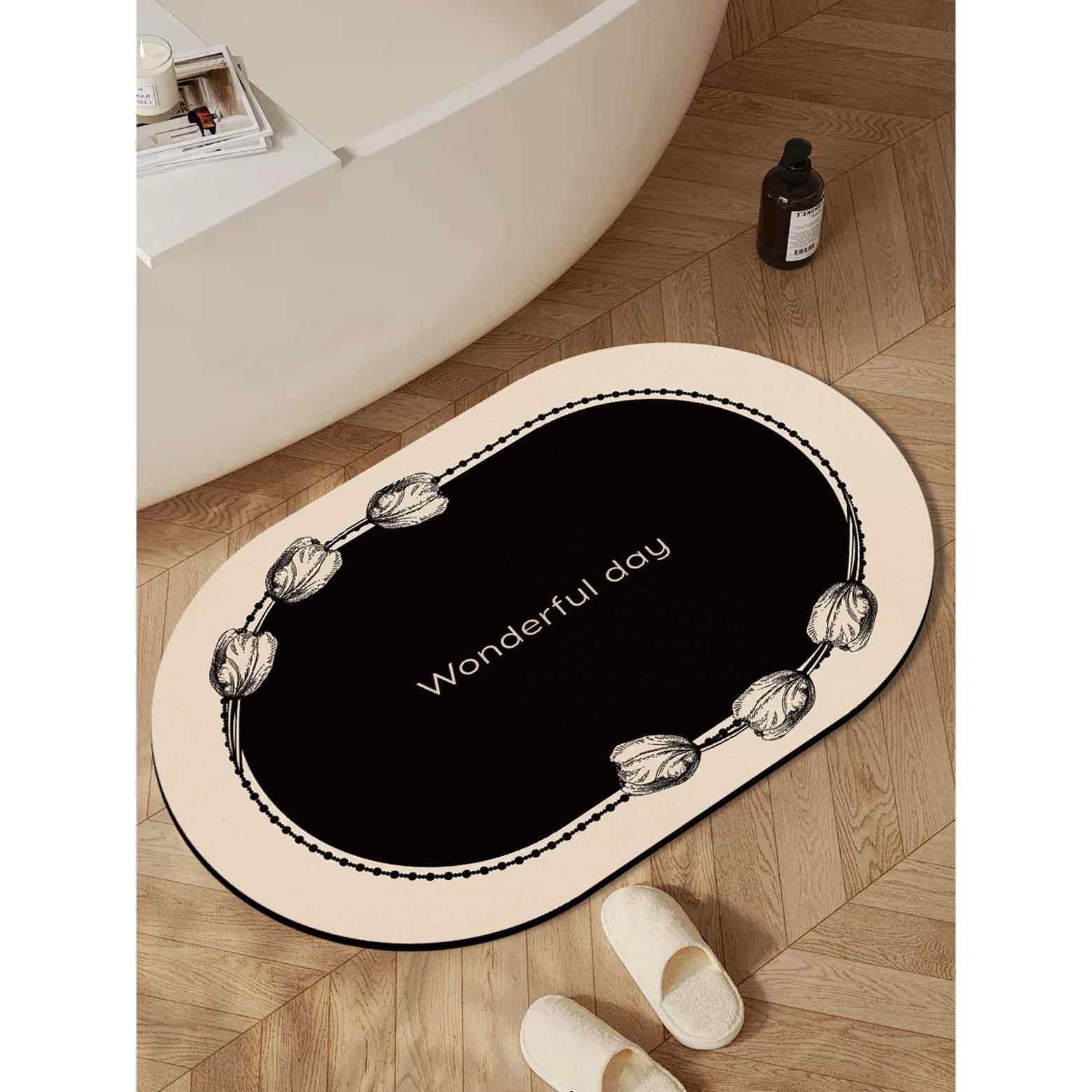 浴室吸水地垫速干加厚防滑软硅藻泥脚垫2025新款卫生间门口地毯