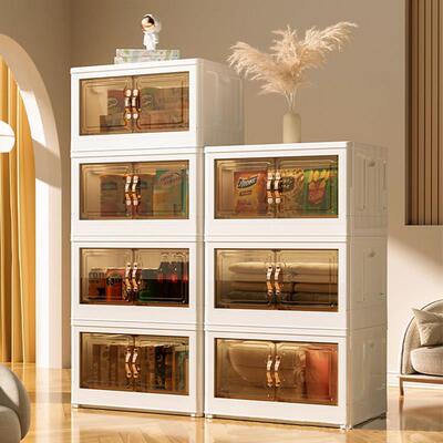 Transparent folding toy and miscellaneous storage cabinet