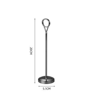 不锈钢席位卡架酒店餐厅自助餐婚礼桌卡架宴会桌牌号码名片插卡夹