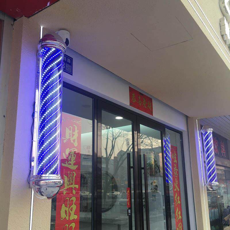 美发转灯led挂墙旋转覆古美容发廊标志灯防水挂壁超亮理发店灯箱