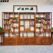 榆木博古架金花梨木博古架实木中式 茶叶架茶室茶具置物架展示柜