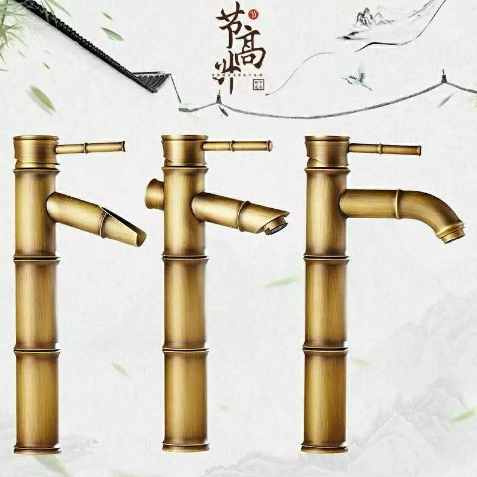 新款直销全铜仿古冷热水面盆龙头欧式复古艺术龙头台上盆加高单冷