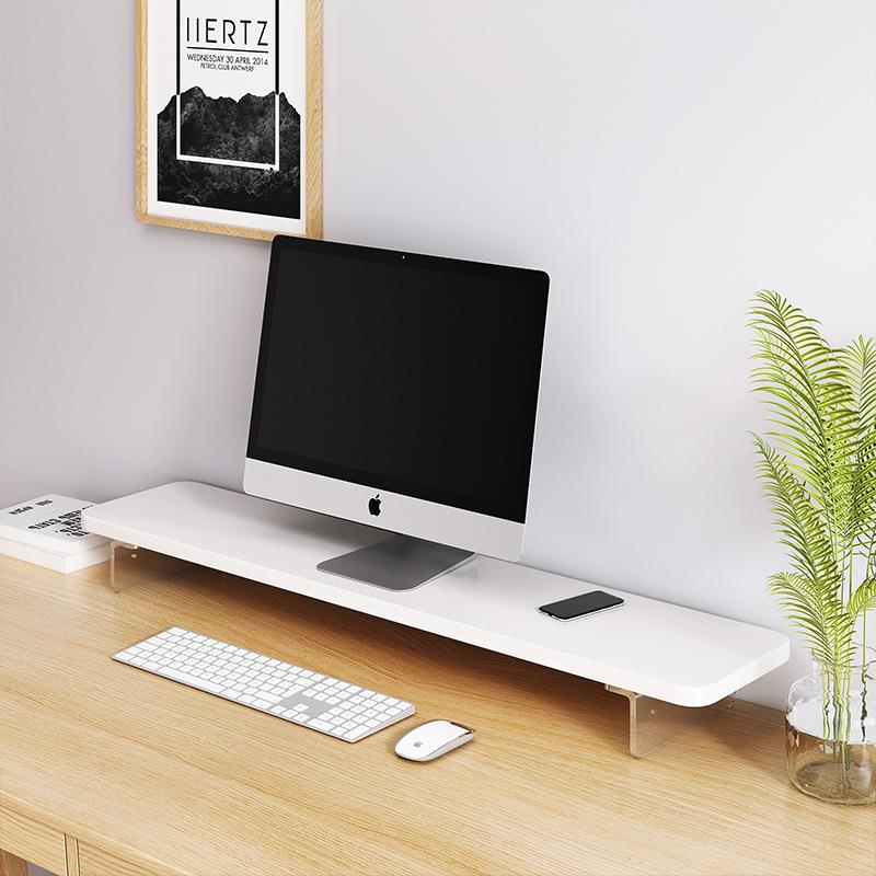 桌面电脑显示器增高架实木屏幕收纳支架笔记本电脑散热置物底座